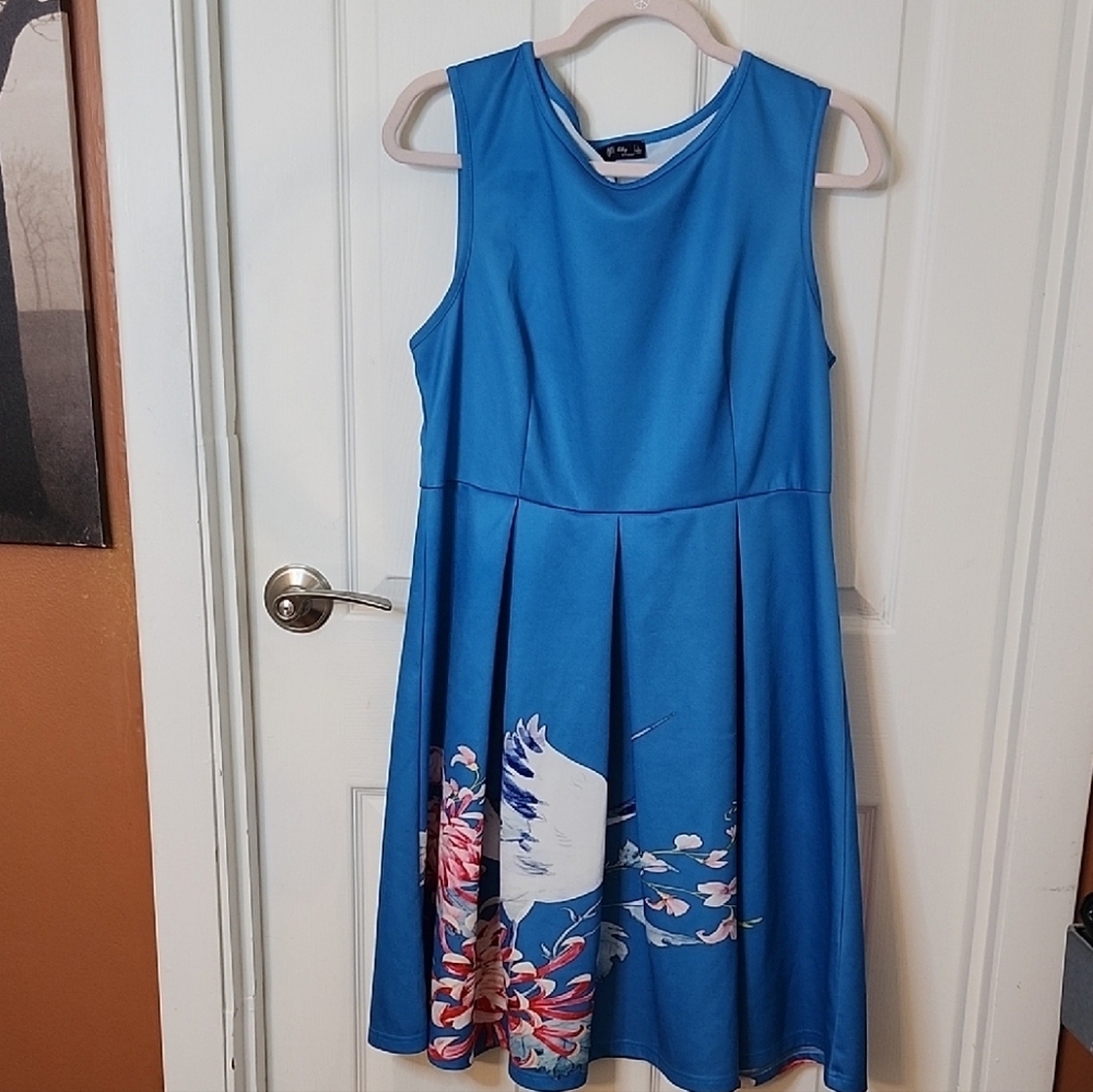 Blue Floral Kids Dress